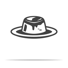 Custard pudding icon transparent vector isolated