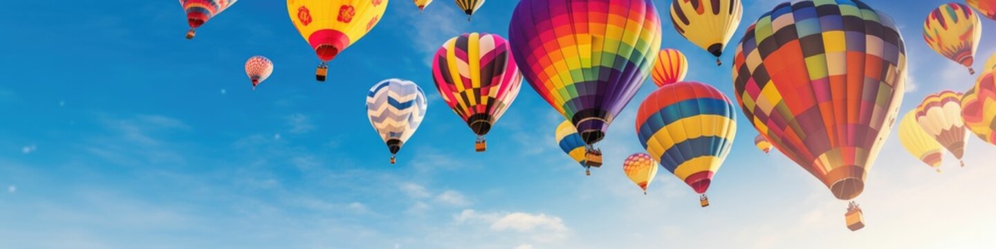 background with hot air balloons