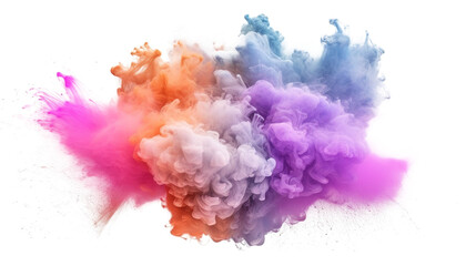 Powder splash on isolated