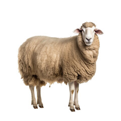 Fototapeta premium Standing sheep isolated