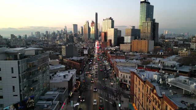 Aerial View of Flatbush Avenue During Night Time - Pt. 3
