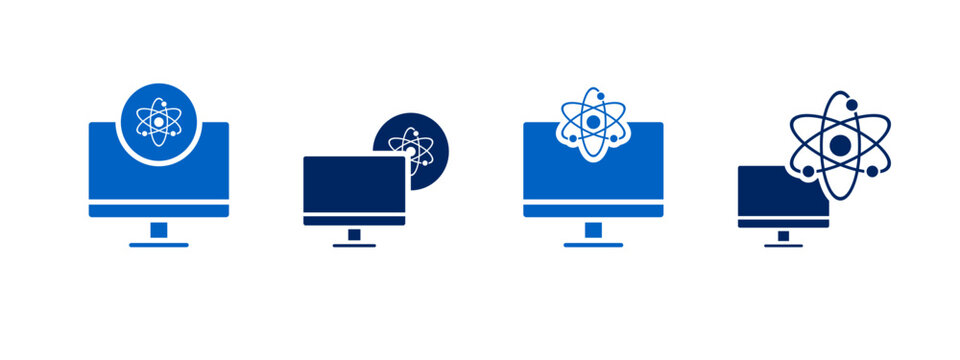 educational platform icon vector illustration. computer with network concept.