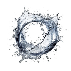 ring water splash isolated on white