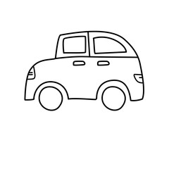 car doodle line icon