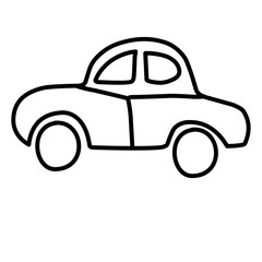 car doodle line icon