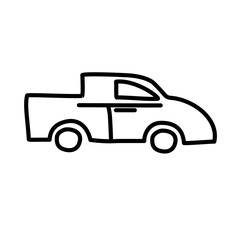 Fototapeta na wymiar car doodle line icon