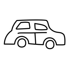 car doodle line icon