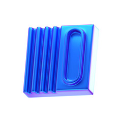 3D ABSTRACT PURPLE METAL OBJECT RENDER