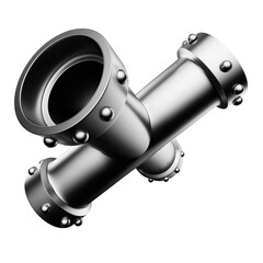 3D render metal pipes