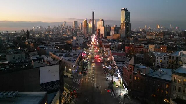 Gorgeous Night Shot of Flatbush in Downtown Brooklyn