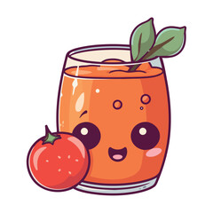 cheerful drink with tomato vegetable