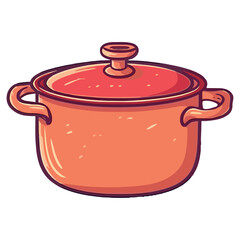 kitchen casserole utensil icon flat design