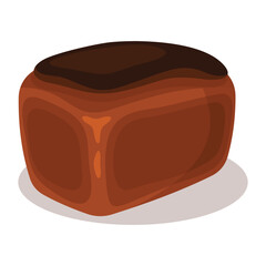 Chocolate candy icon in isometric.