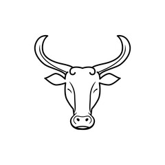 simple bull animal company logo vector illustration template design