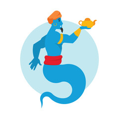 Aladin. Colorful flat vector illustration.