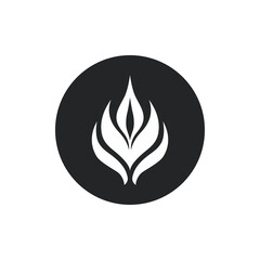 simple growing flower wisdom business company logo vector illustration template design