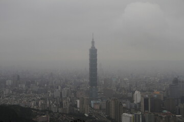 Fototapeta na wymiar The view of Taipei city.