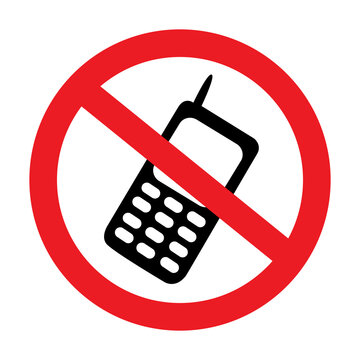 Do not use mobile phones sign vector illustration