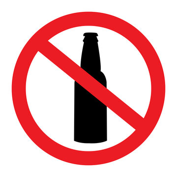 Do not drink sign vector illustration