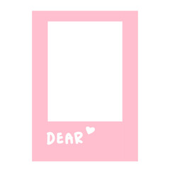 pink photo frame with ribbon
