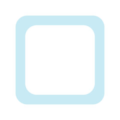 blank white square button