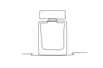 Continuous one line drawing 
packaging bottle concept. Single line draw design vector graphic illustration.