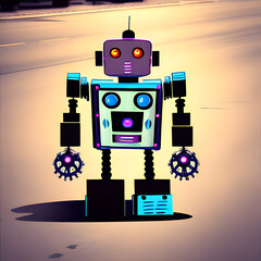 Fototapeta premium Robots of the future, Generative Ai