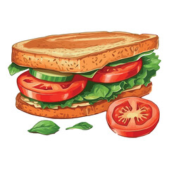 Fresh salad and grilled meat on ciabatta.