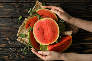 Concept of fresh and juicy food - Watermelon