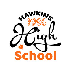 Hawkins 1986 High School SVG