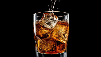 Fototapeta na wymiar glass of whiskey