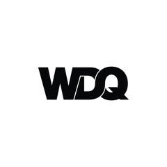 WDQ letter monogram logo design vector