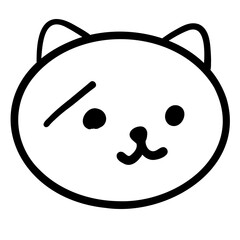 cat, kitten, cute, vector, fur, pet, smile, adorable, feline, funny, cartoon, happy, illustration, isolated, animal, character, design, clipart, doodle, draw, fuzzy, greeting, outline, pose, relax,