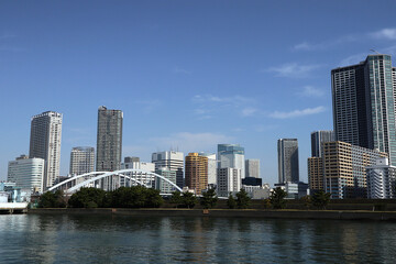 Skyscrapers seen from the Tokyo waterfront