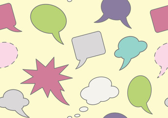 set of speech bubbles