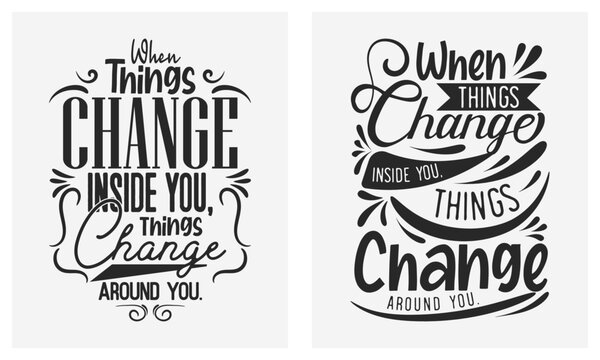 Set with lettering for Motivation taypography T-Shirt design
