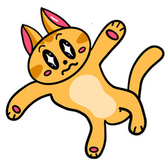 cat, kitten, cute, vector, fur, pet, smile, adorable, feline, funny, cartoon, happy, illustration, isolated, animal, character, design, clipart, doodle, draw, fuzzy, greeting, outline, pose, relax, 