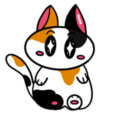 cat, kitten, cute, vector, fur, pet, smile, adorable, feline, funny, cartoon, happy, illustration, isolated, animal, character, design, clipart, doodle, draw, fuzzy, greeting, outline, pose, relax, 