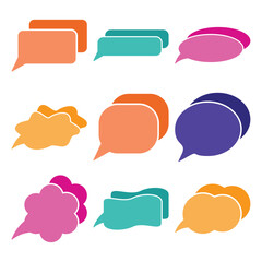 Set of speech bubble vector