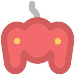 Icon of gamepad in flat design 