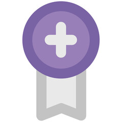 Obraz premium Concept of favorites, ribbon badge flat rounded icon 