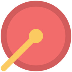 Colored flat icon of target 