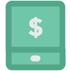 Flat rounded icon of graph 