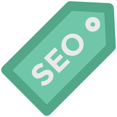 Download flat rounded icon of SEO tag 
