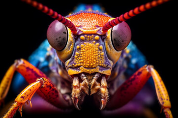 close up of a grasshopper