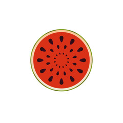 Watermelon Slice. Watermelon Illustration Fruit Vector Design Stock Image