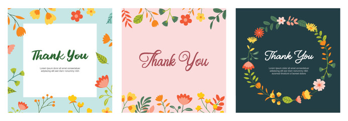 Fototapeta na wymiar Thank you lettering greeting card. Thank you calligraphy handwritten card template background.