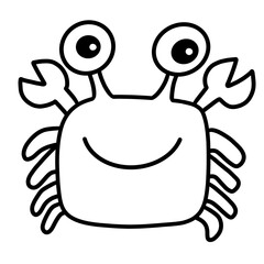 crab cartoon doodle 
