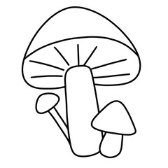 mushroom cartoon doodle icon
