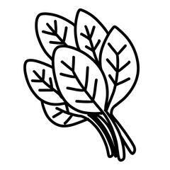 spinach cartoon doodle icon